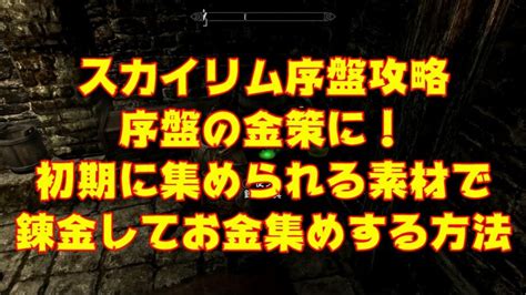 スカイリム攻略 序盤の金策に最適！錬金で簡単お金稼ぎする方 .